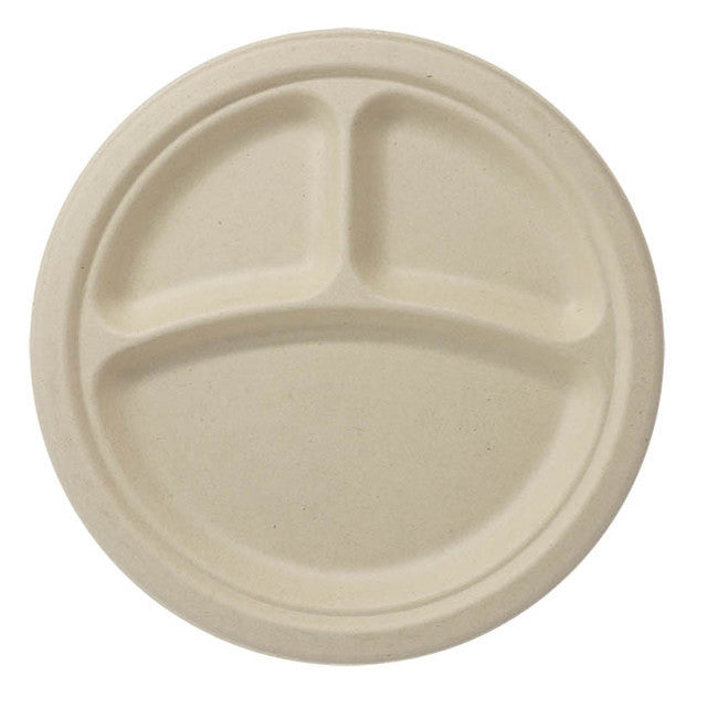10" Compostable Fiber Round Plates